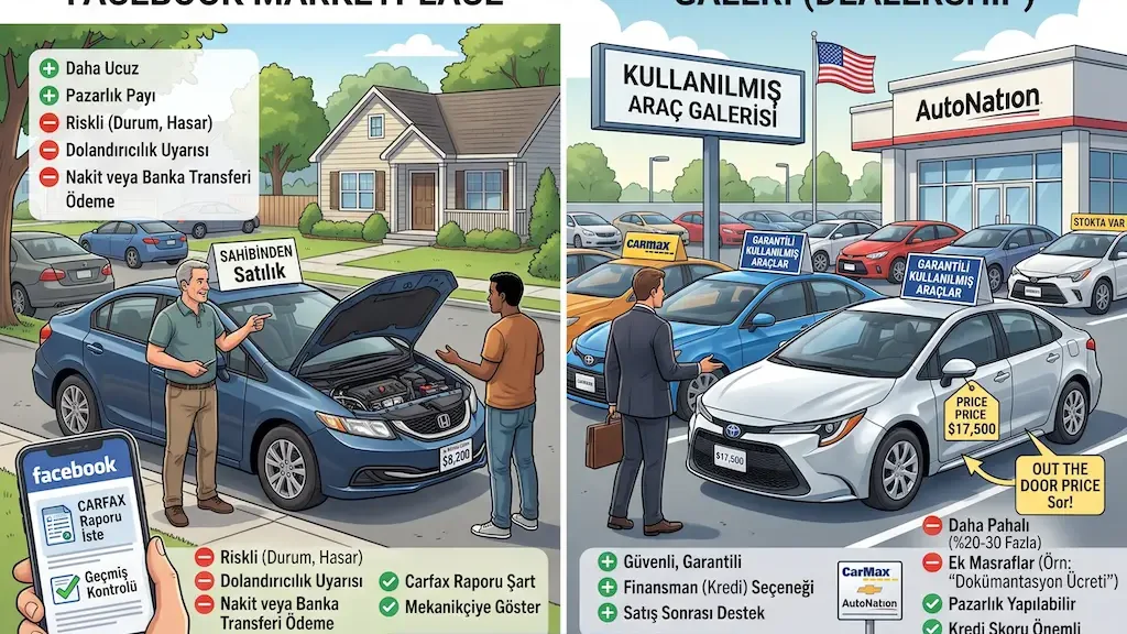 Amerika'da Araba Almak: Facebook Marketplace vs Dealership Deneyimi